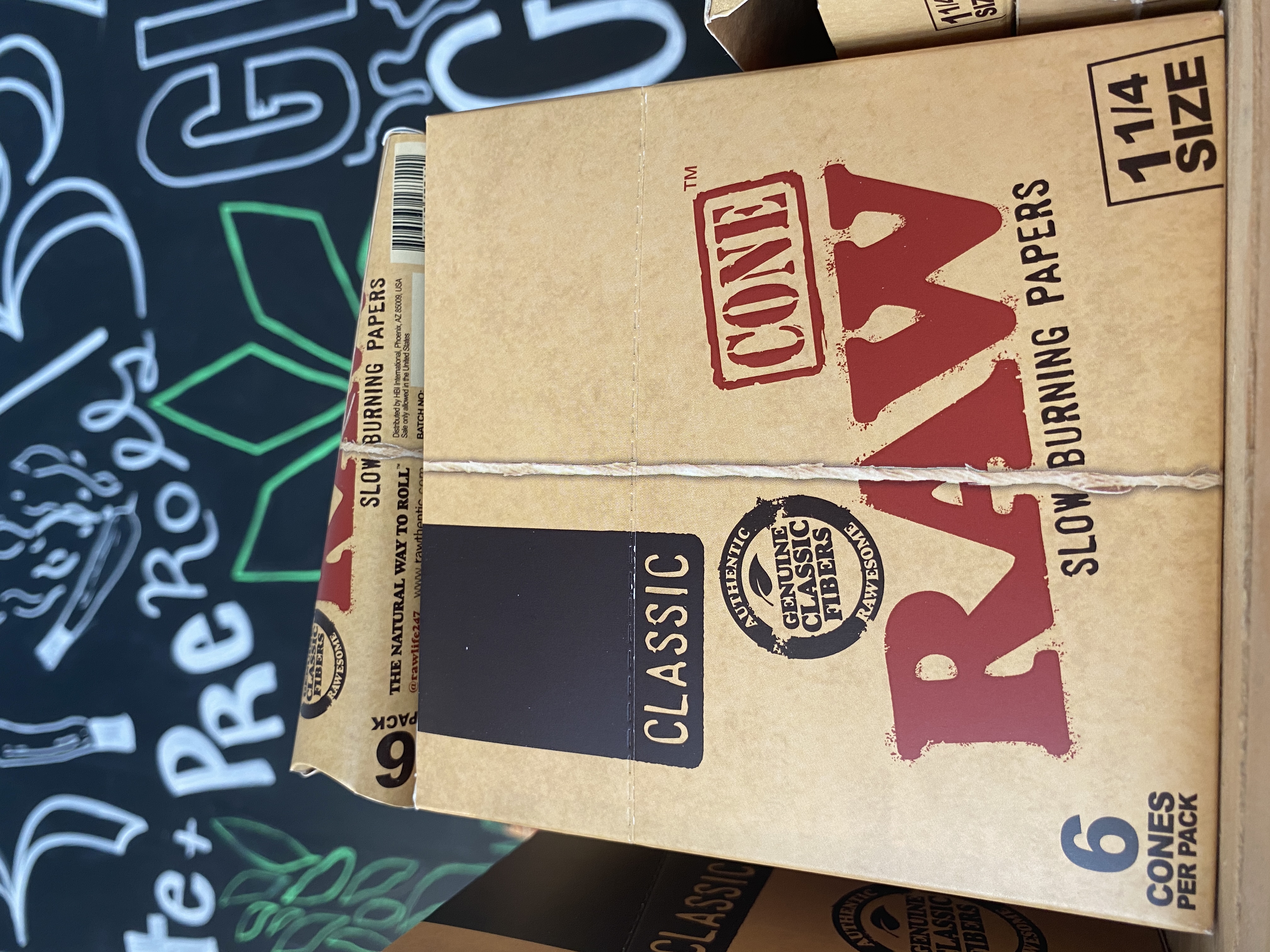 Photograph of product: Raw Cones 1 1/4" 6pk