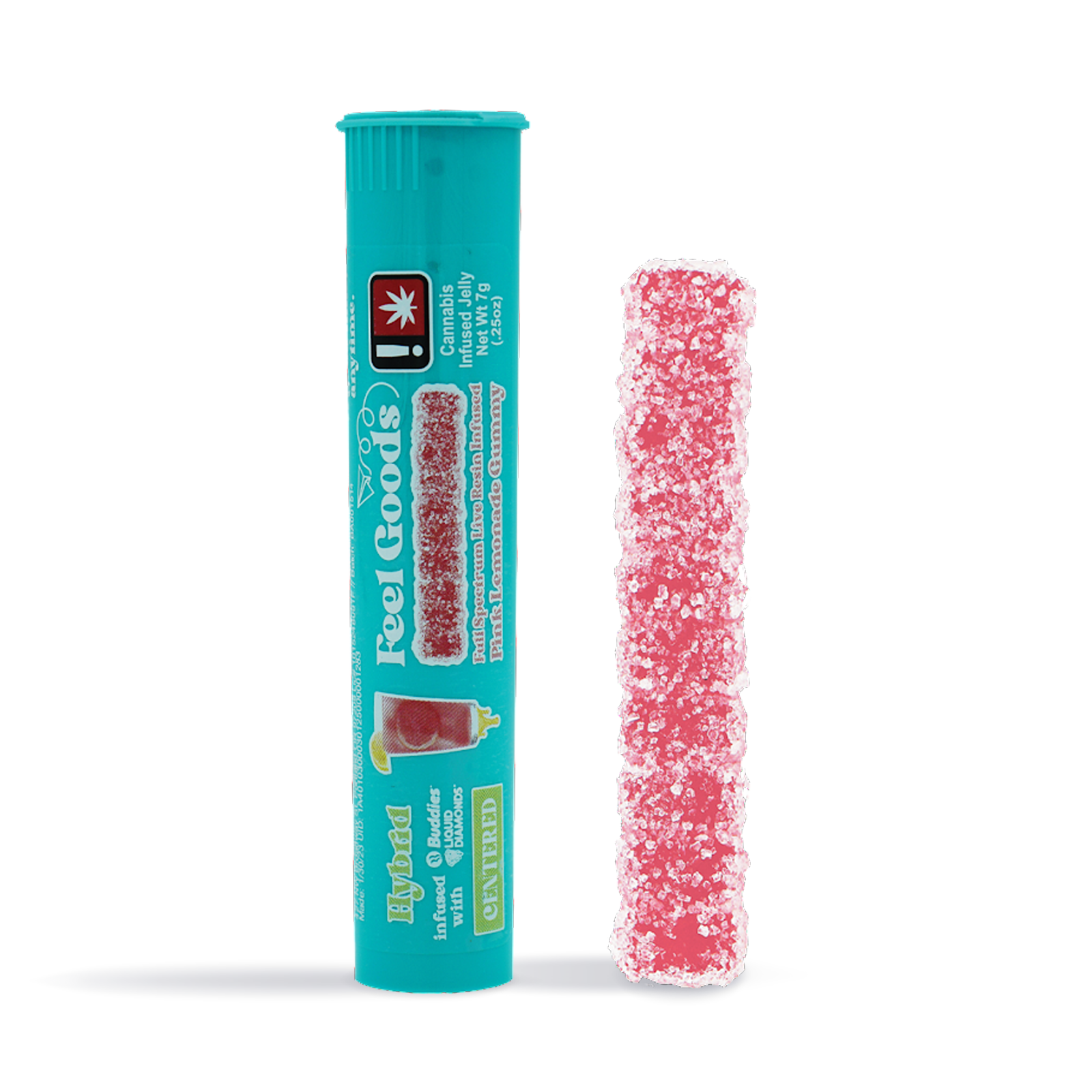 Photograph of product: Feel Goods | Strawberry Hybrid | 100mg Gummy Straw