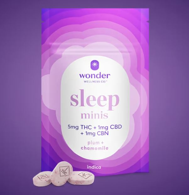 Photograph of product: Sleep Mini Troches Plum | 5mg TH-oui / 1mg CBD / 1mg CBN / 40pk