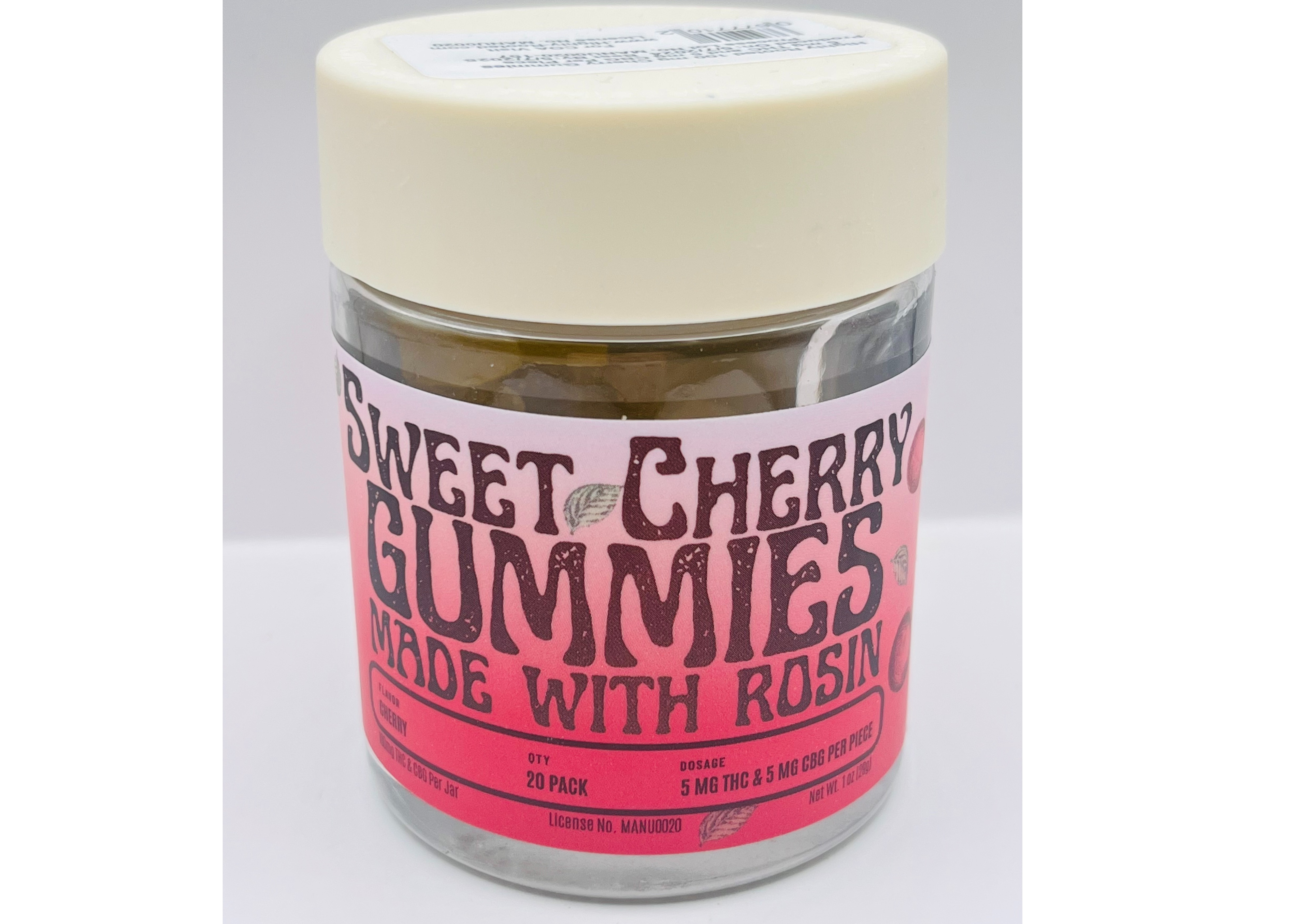 Photograph of product: Sweet Cherry TH-oui/CBG Rosin Gummies 100mg