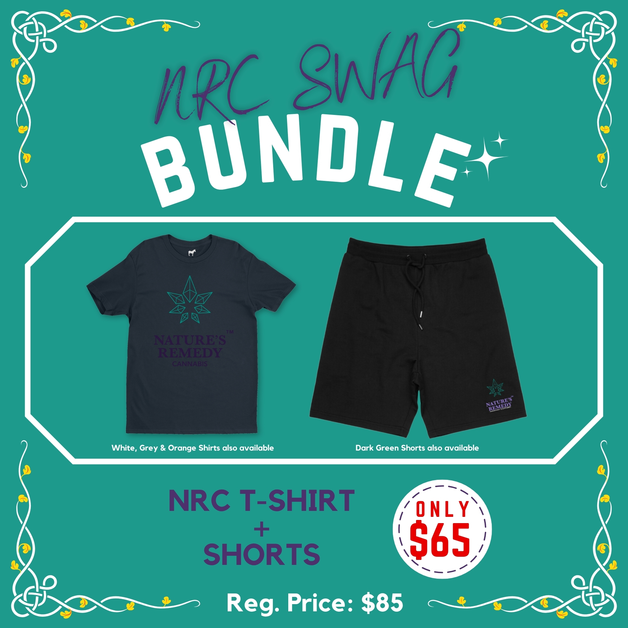 Photograph of product: $65 NRC T-Shirt + Shorts Bundle