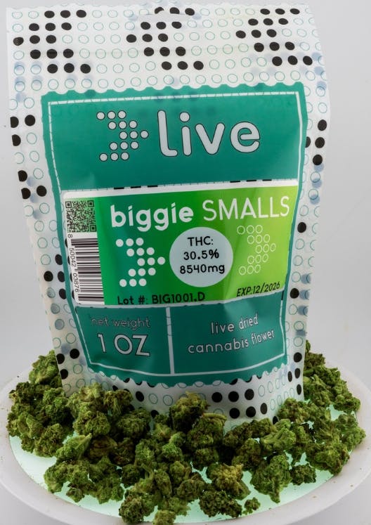 Photograph of product: Live Biggie Smalls Live-Dried Flower 28g