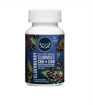 Photograph of product: WYLD CBD - Elderberry 5:1 CBD:CBN Gummies