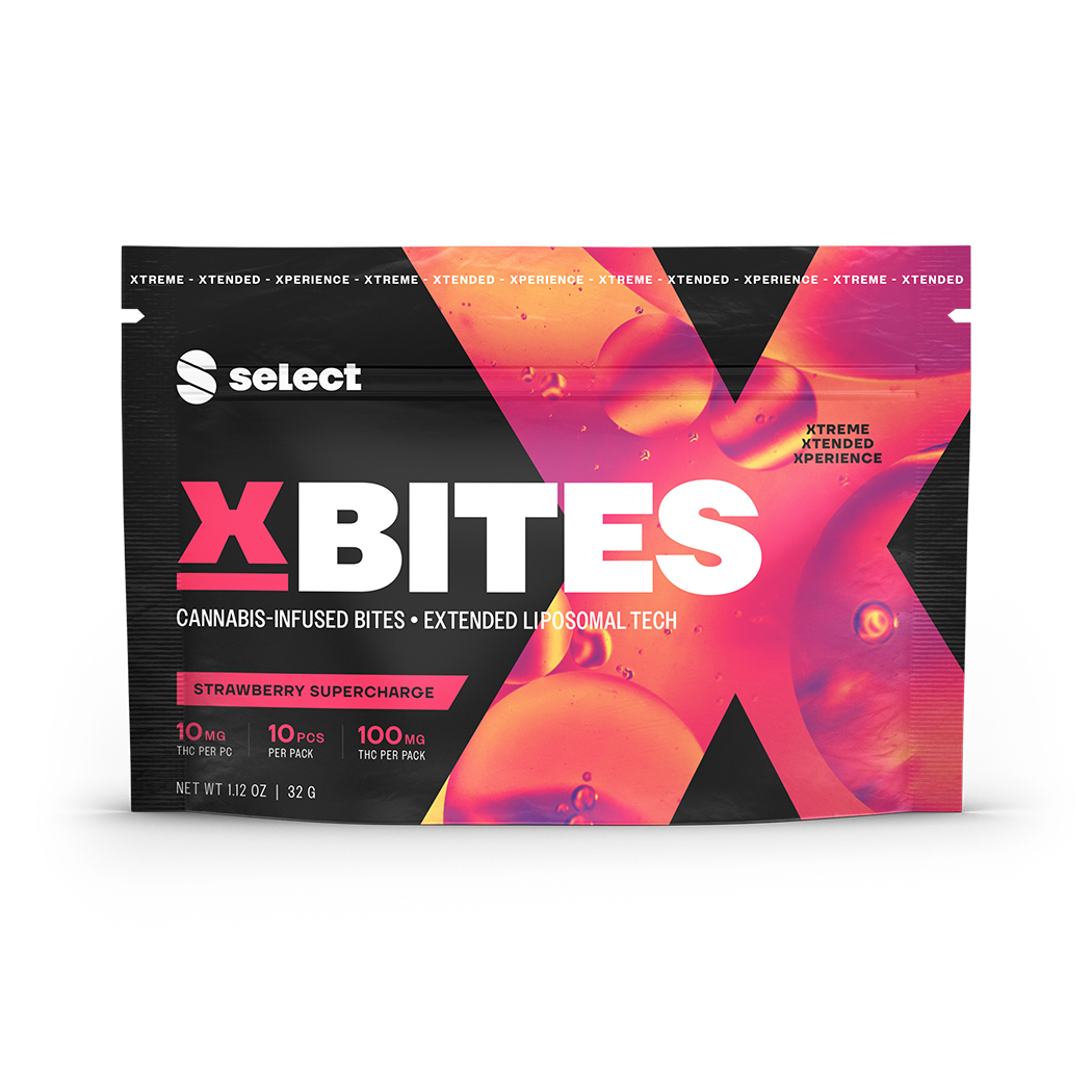 Photograph of product: Select X Bites| Strawberry Supercharge | Gummies | 100mg