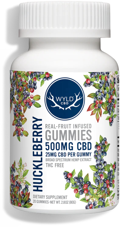 Photograph of product: WYLD | CBD | Gummies Huckleberry (CBD 500 mg) | 20 ct