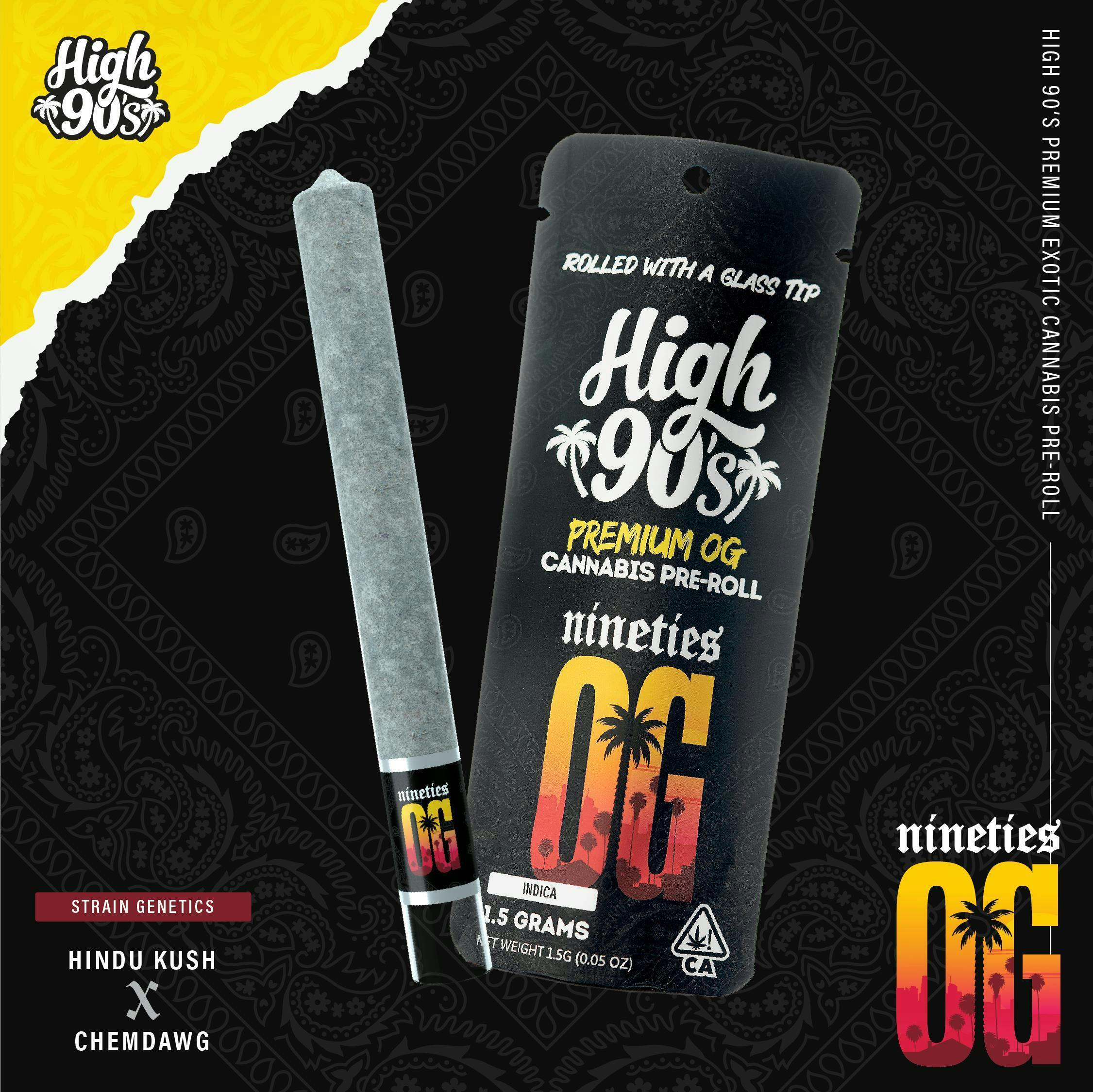 Photograph of product: High 90's Preroll Nineties OG $14