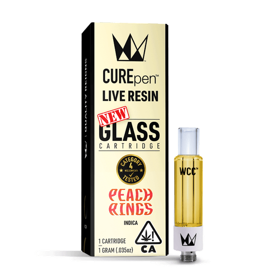 Photograph of product: PEACH RINGS 1G LIVE RESIN CARTRIDGE - 1 G