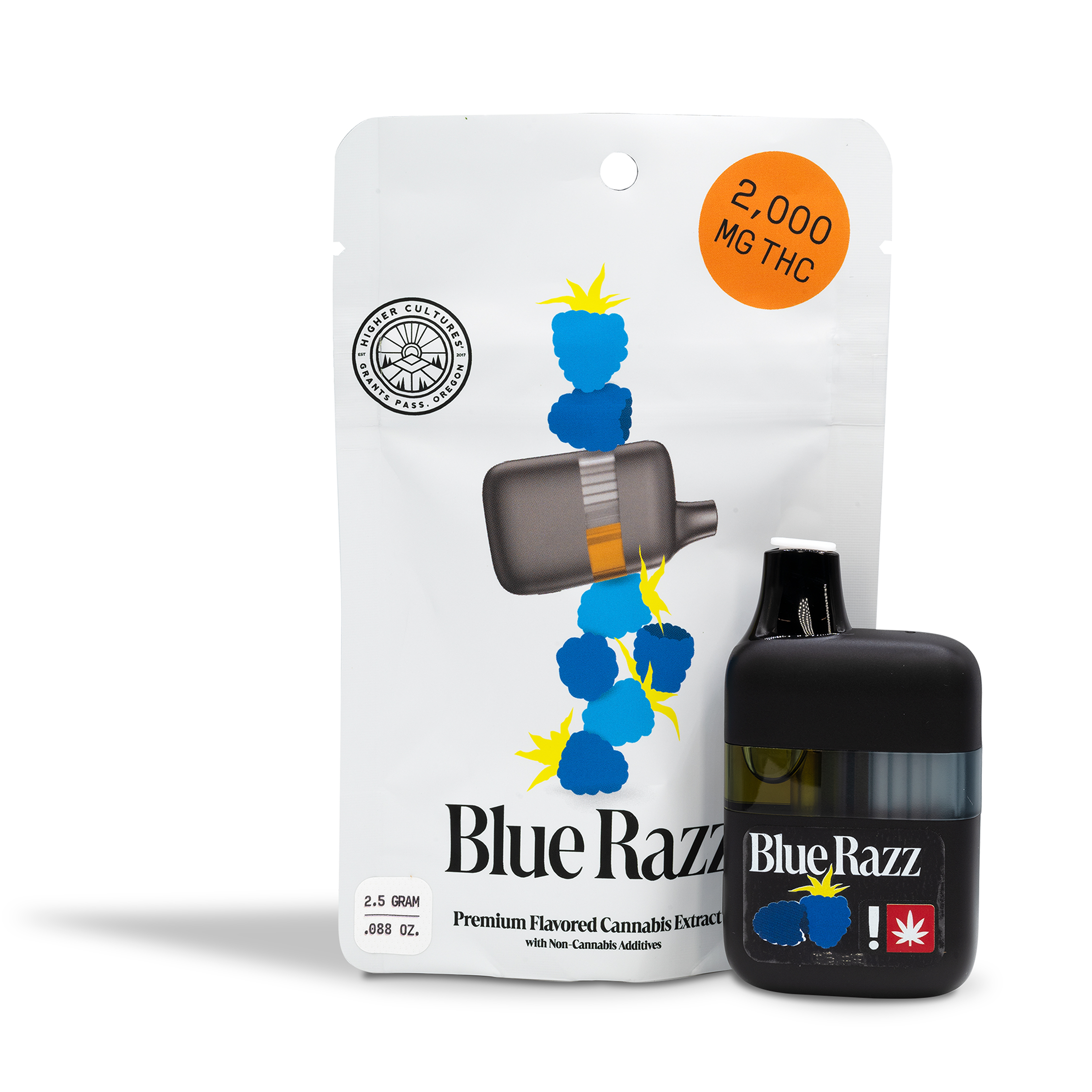 Photograph of product: Higher Cultures - Blue Razz Flavored Disposable Pod