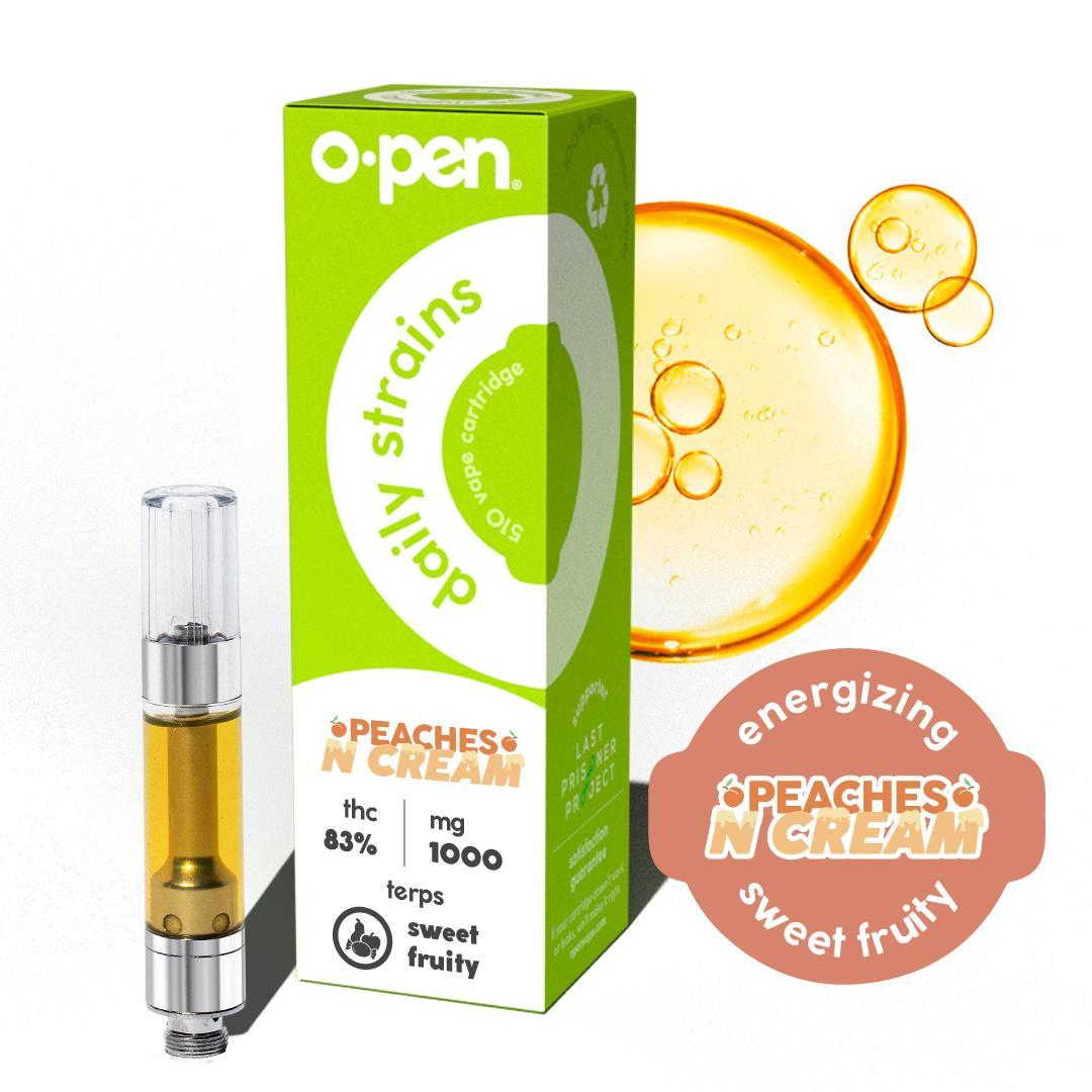 Photograph of product: O.Pen RESERVE Cartridge | 1,000mg | Peaches N Cream
