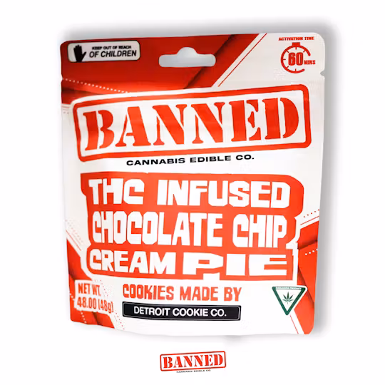 Photograph of product: Banned - 200mg Creampie - Chocolate Chip