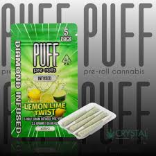 Photograph of product: Lemon Lime Twist | Diamond Infused Pre-Rolls | 5pk