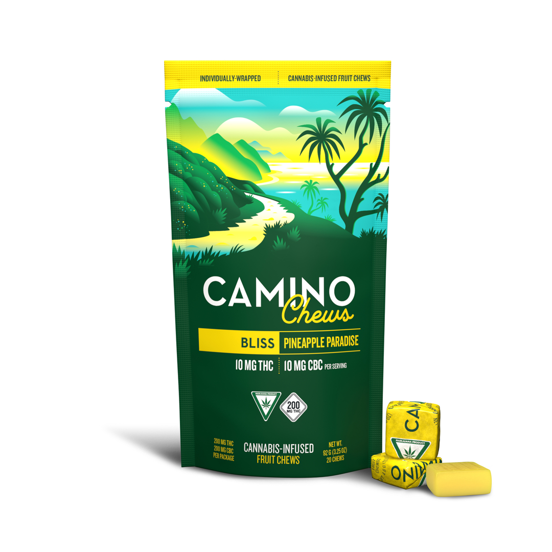 Photograph of product: Camino | Pineapple Paradise Chews | 10:10 THC:CBC | 200mg