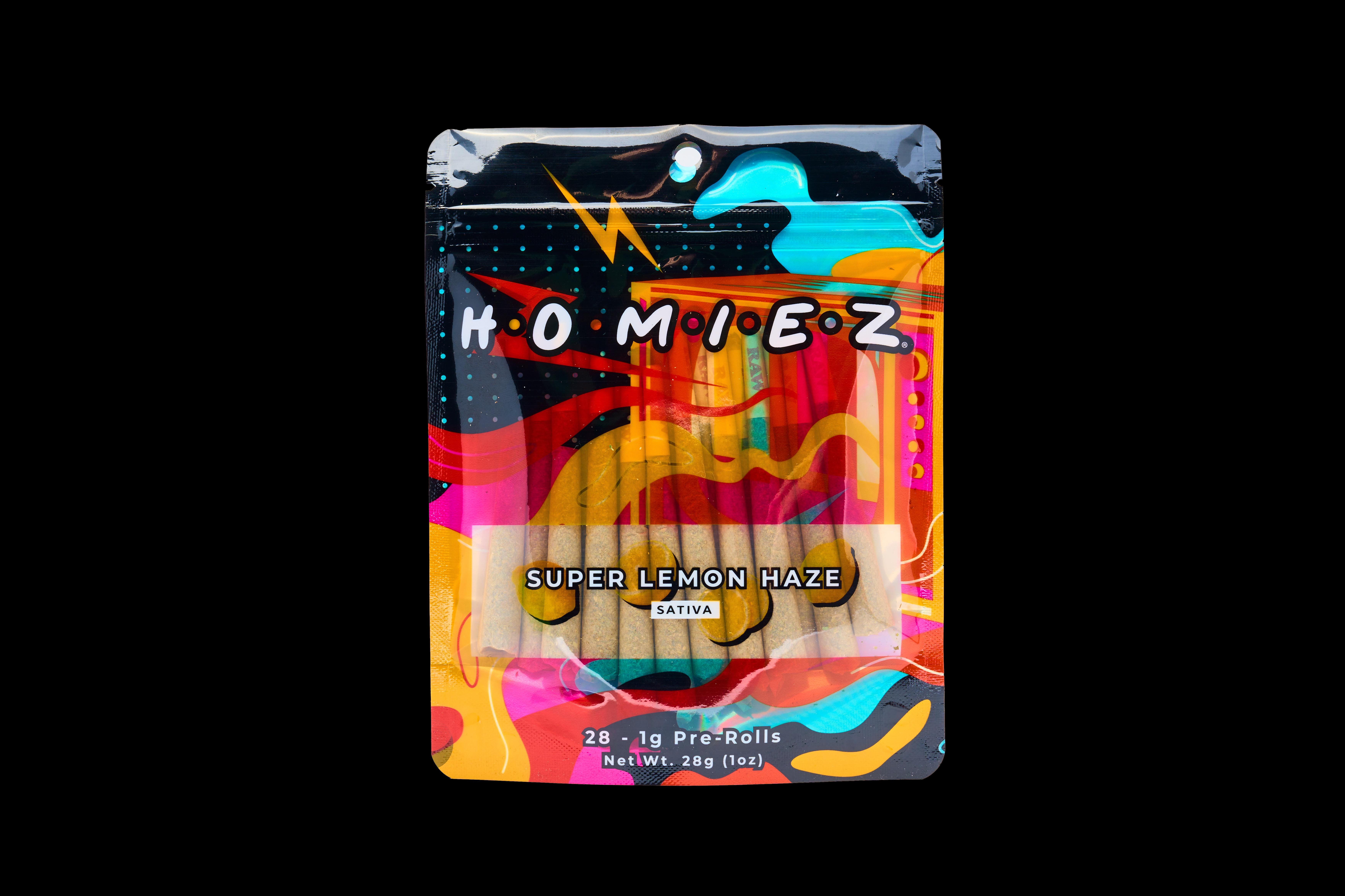Photograph of product: Homiez - Super Lemon Haze 28PK 1G Pre-Roll