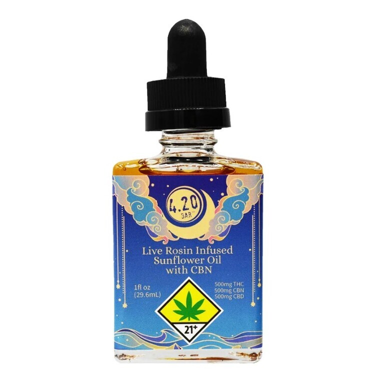 Photograph of product: EH 4.20 Live Rosin Infused Topical 1:1:1 TH-oui:CBD:CBN 1500mg - Night 1oz