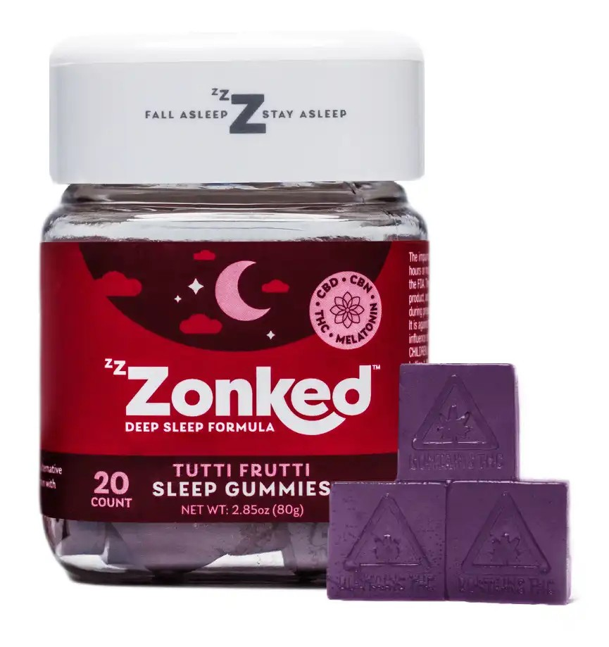 Photograph of Product: Tutti Frutti - 1:1:1 Sleep Gummie (THC -CBD - CBN) + Melatonin