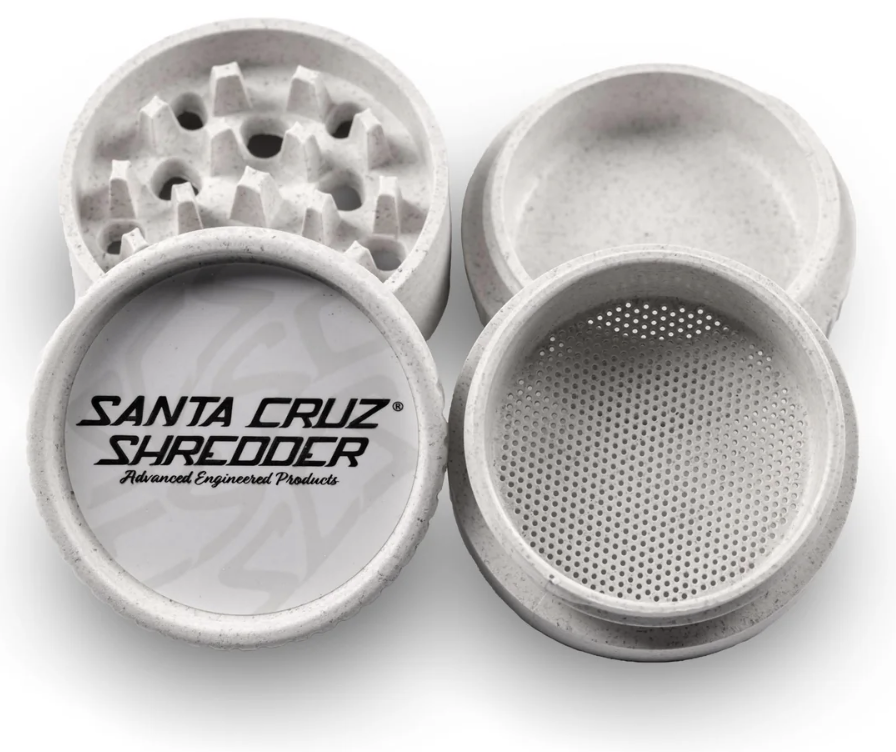 Photograph of product: Hemp Grinder [White] 4pc. ll Santa Cruz Shredder