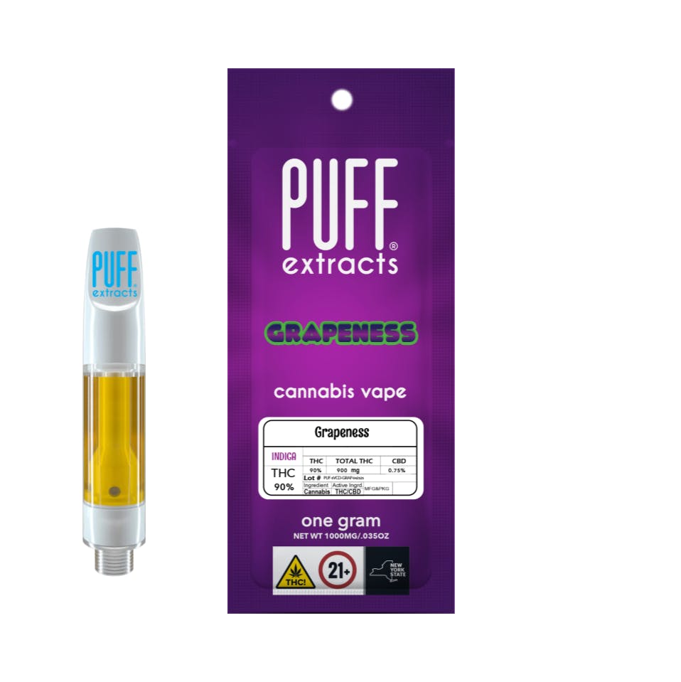 Photograph of product: PUFF | VAPE CARTRIDGE | GRAPENESS