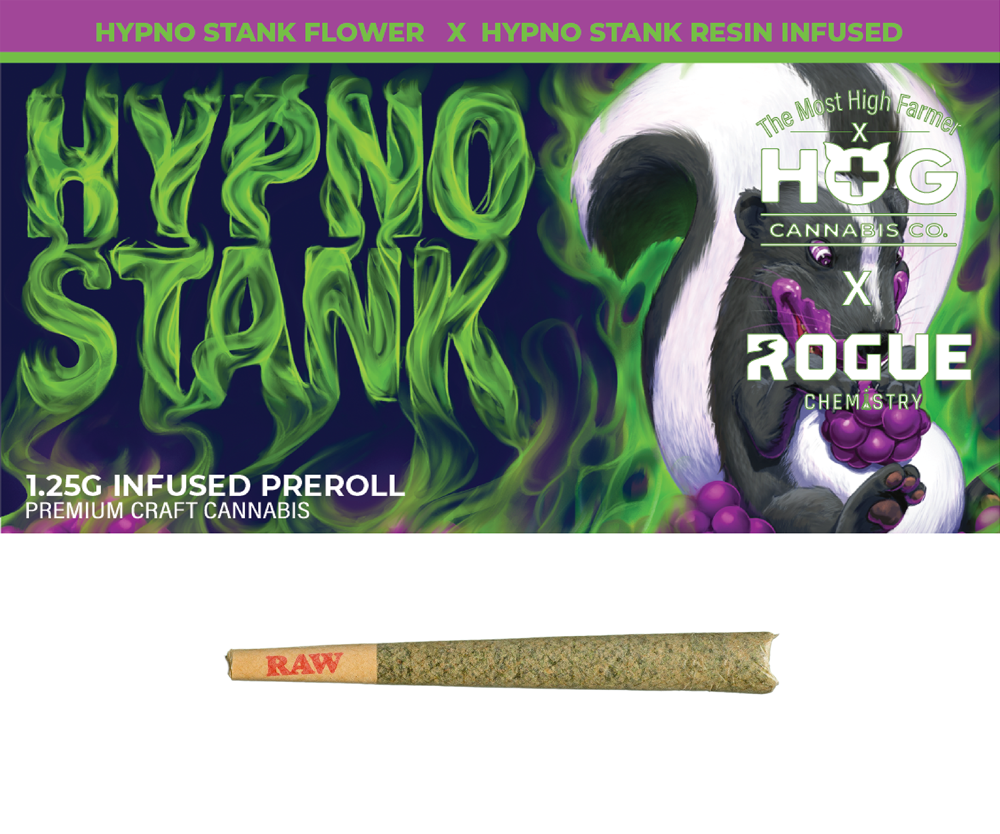 Photograph of product: 1.25g Hypno Stank Infused PreRoll