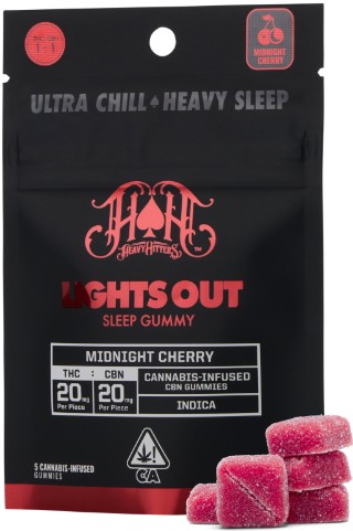 Photograph of product: Midnight Cherry [I] - 100MG 1:1 CBN Gummies 5PK
