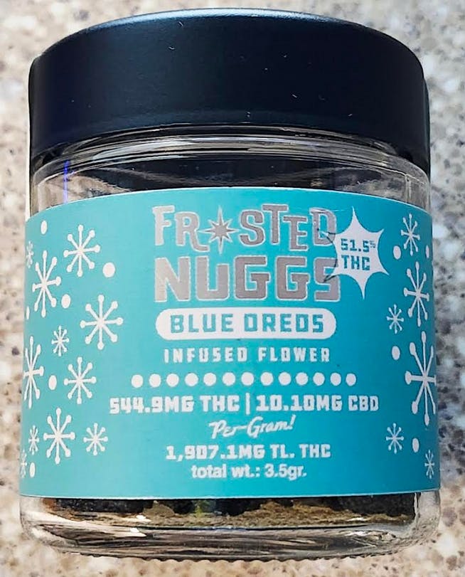 Photograph of product: Kiefer | Frosted Nuggs Infused Flower | Blue Oreos - 3.5g