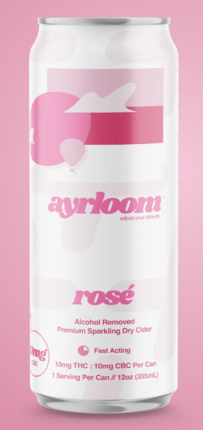 Photograph of product: Ayrloom UP Ros 1:1 (TH-oui:CBC) Fast Acting Beverage 10mg single