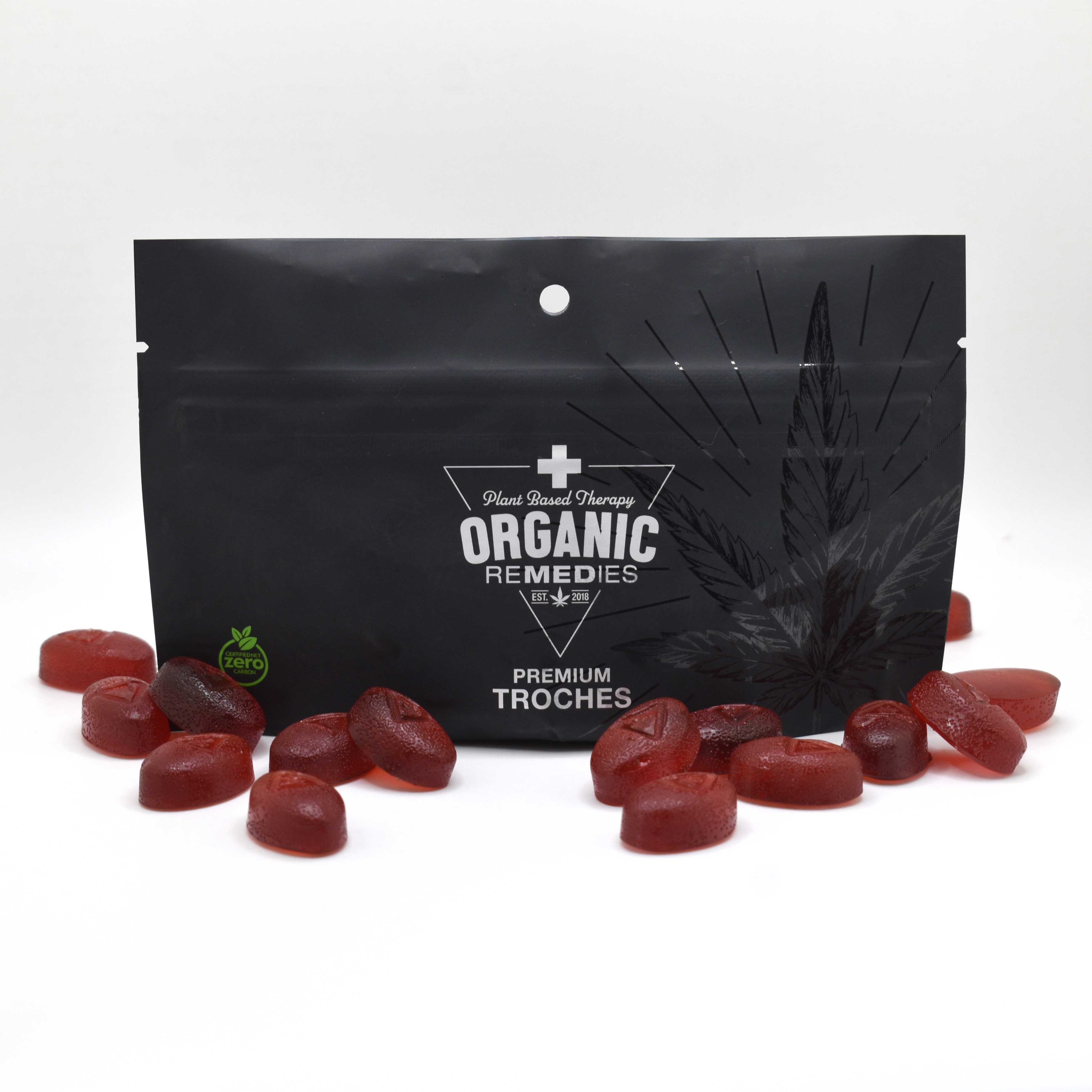 Photograph of product: StrawberryNana | 50mg Distillate Troches | 15pk