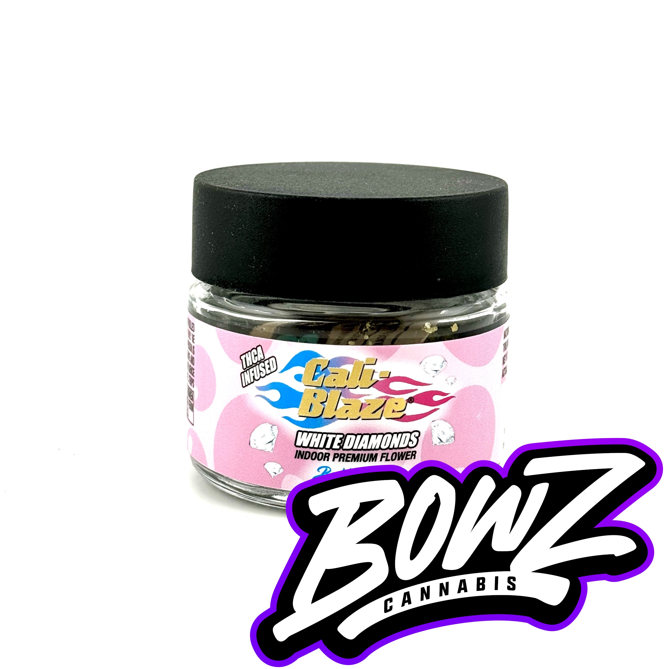 Photograph of product: Cali-Blaze - White Diamond Rocks Infused Flower - (3.5g) -Hybrid - **BUBBLE GUM** (2/$60)
