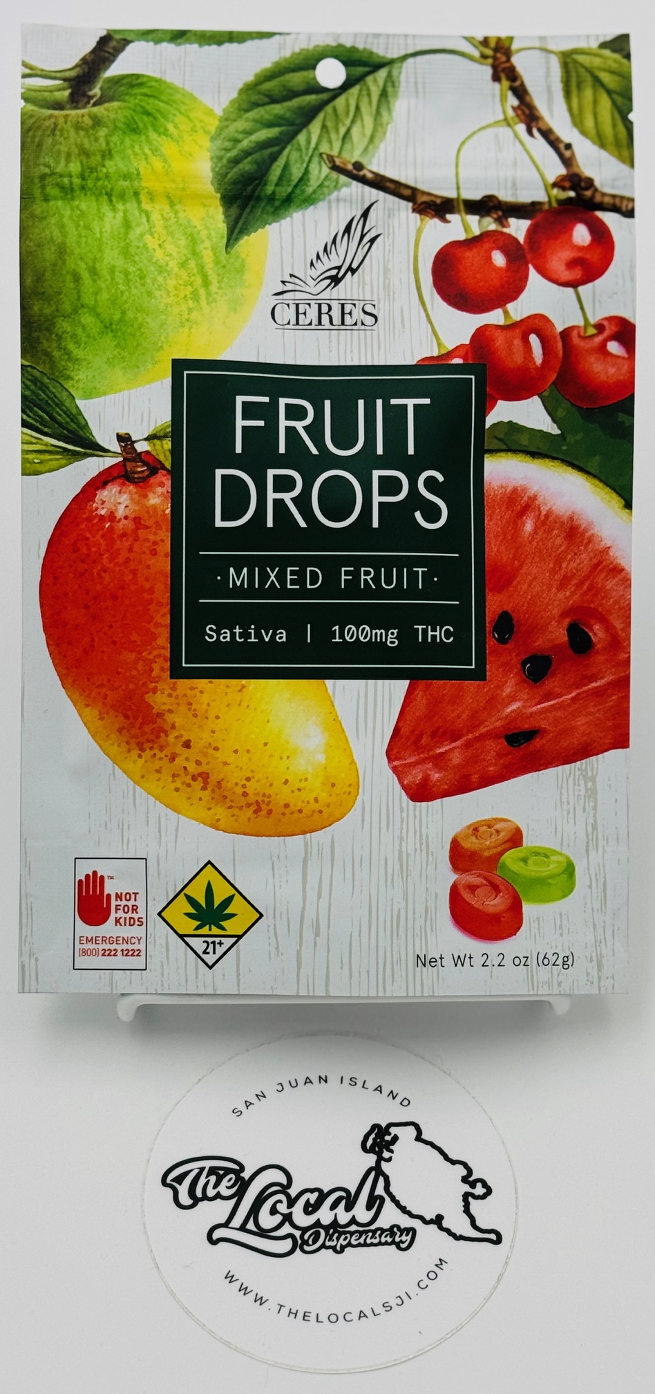 Photograph of product: Mixed Fruit Drops - Oui'd 10pk