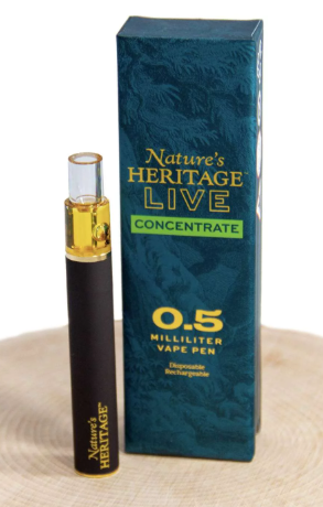 Photograph of product: Nature's Heritage | Strawberry Jelly - Live Rosin - Disposable