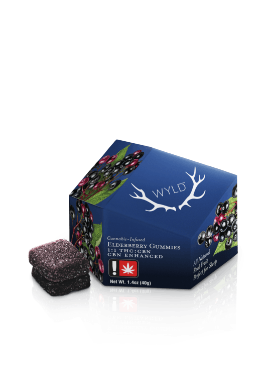 Photograph of product: Gummies | Elderberry | 2:1 CBN:TH-oui | 10 x 10mg