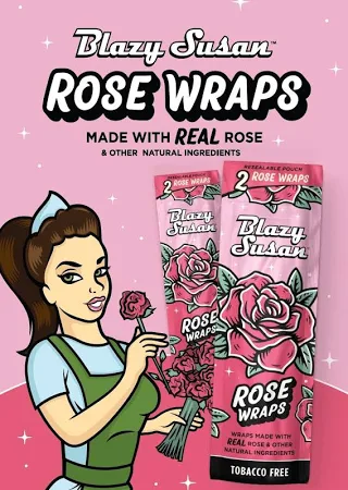 Photograph of product: Blazy Susan - Natural Rose Wraps 2pk