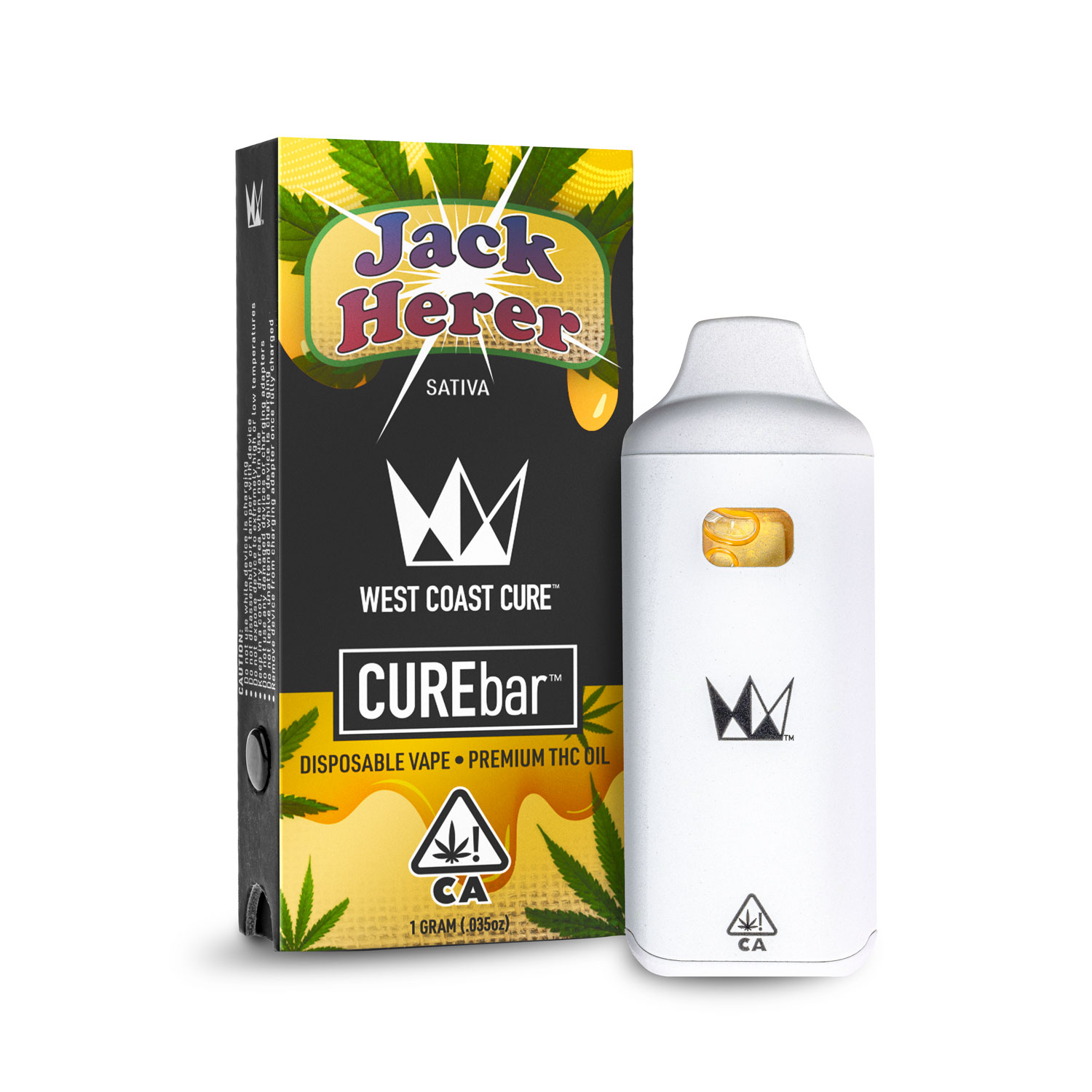 Photograph of product: West Coast Cure | Distillate All-In-One Vape | Jack Herer