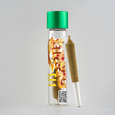 Photograph of product: Jet Packs FJ1- 1G Pre-Roll Pineapple Upside Down Cake-TH-ouiA extract & Kief Infused-Oui'd-39.65%TH-oui