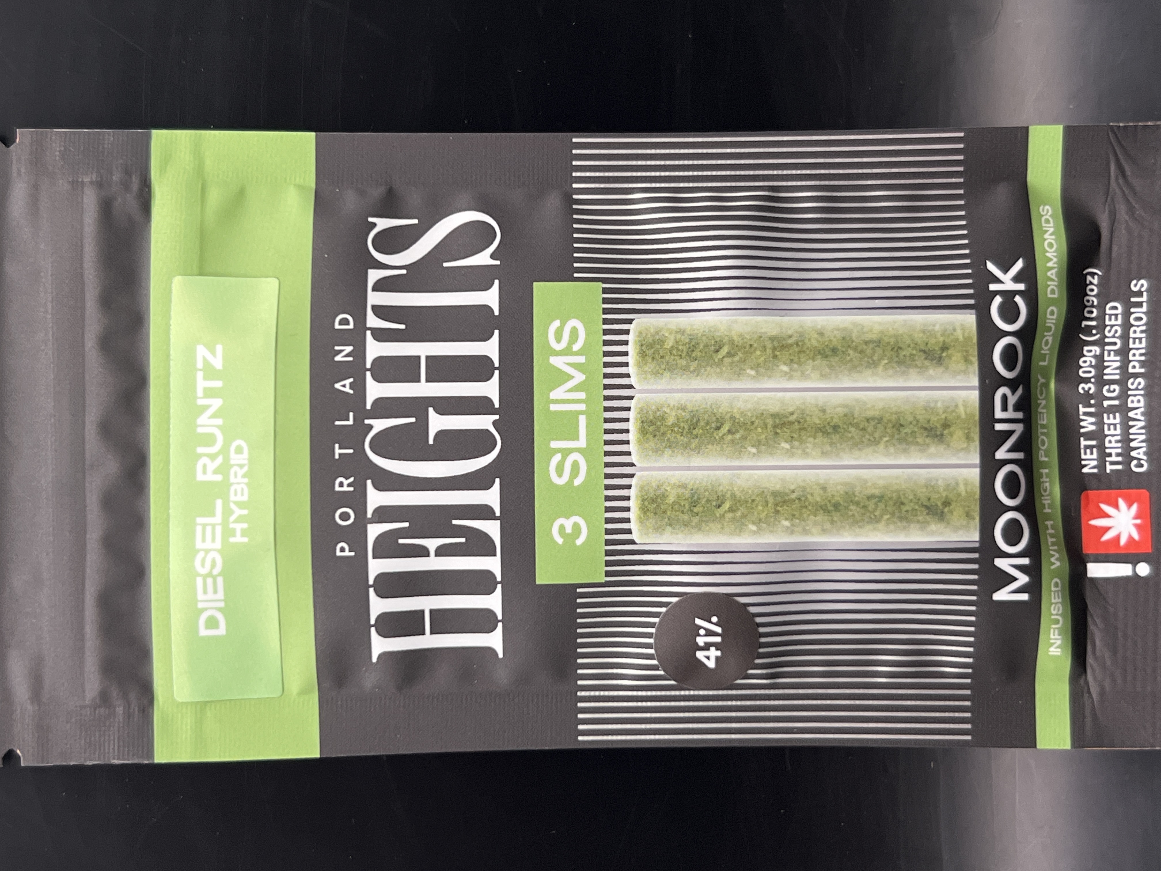 Photograph of product: Portland Heights Diesel Runtz Moonrock Slims (3 - Pre-Roll Pack