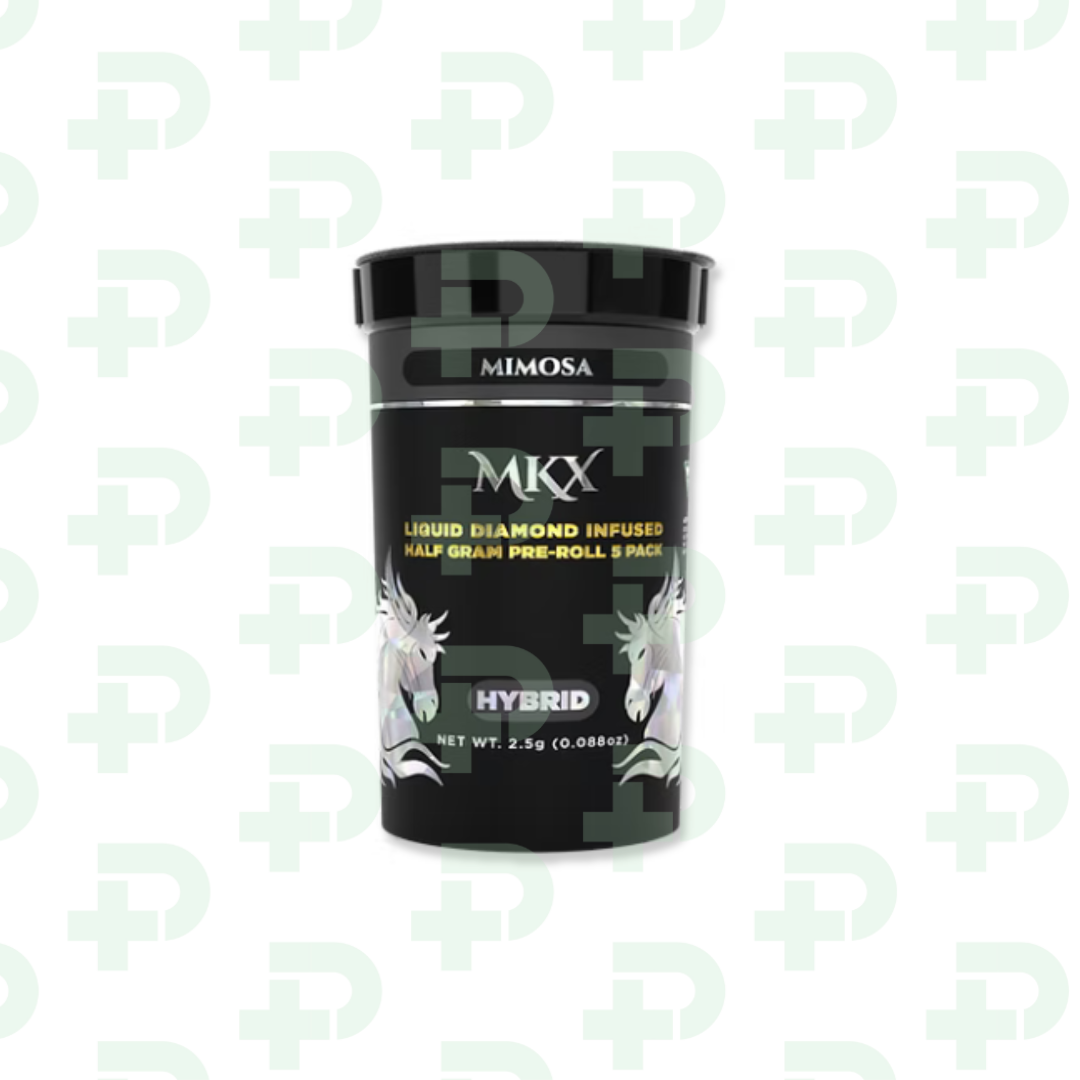 Photograph of product: MKX 5 Pack Liquid Diamond Infused Prerolls - Hybrid - Mimosa