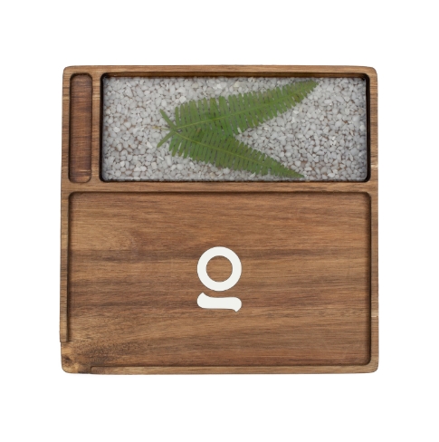 Photograph of product: ONGROK - ECO TRAY - ACACIA WOOD LOG FINISH