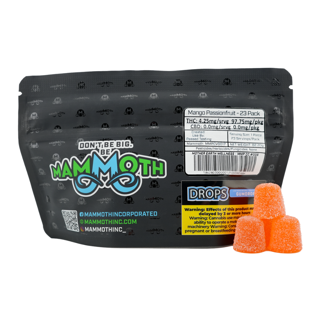 Photograph of product: Mango Passionfruit Live Rosin Gumdrops - 5mg 20pk