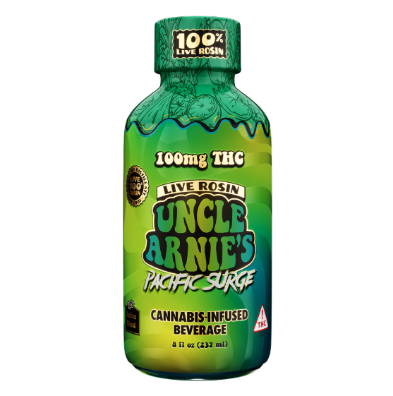 Photograph of product: UNCLE ARNIE'S PACIFIC SURGE LIVE ROSIN JUICE 100MG