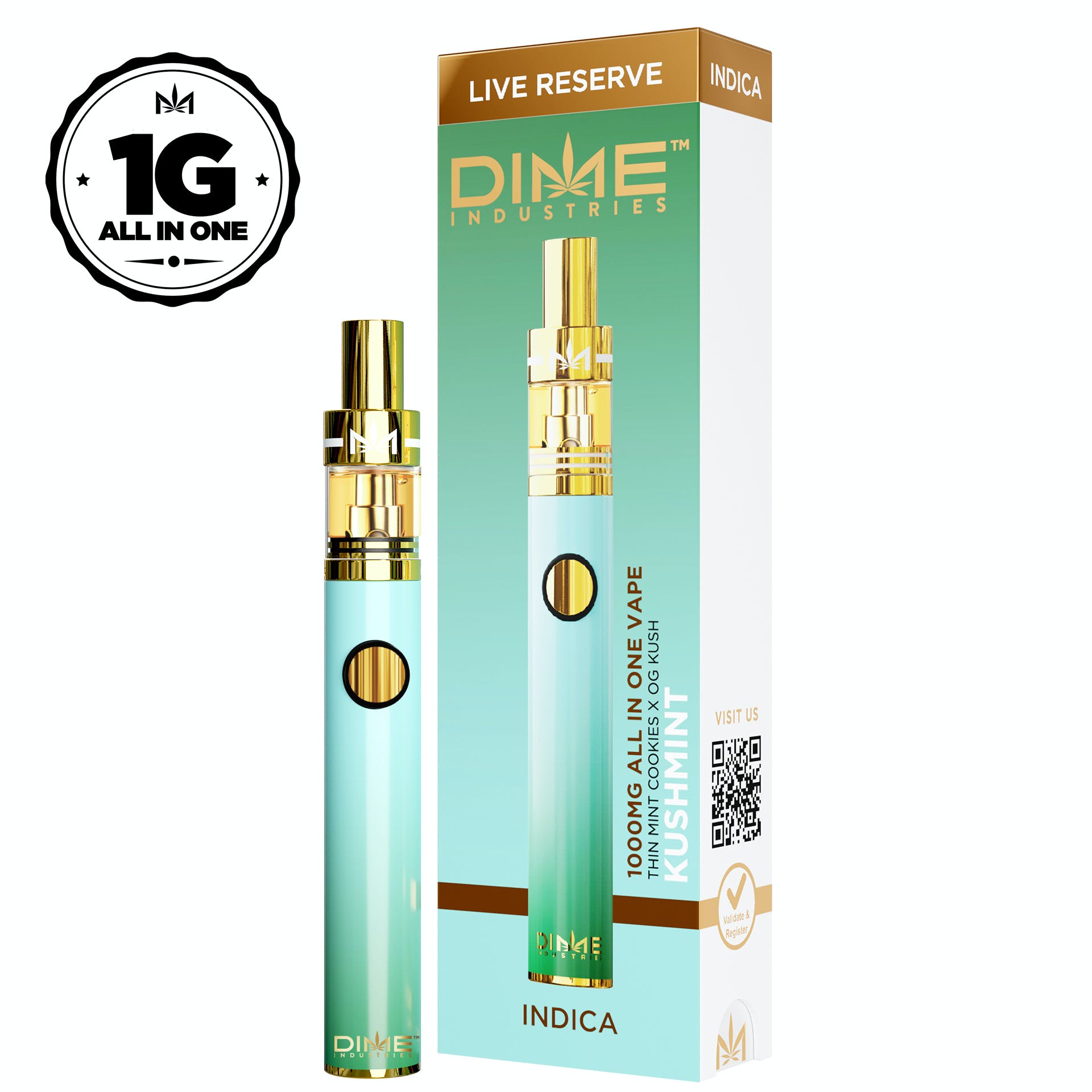 Photograph of product: Dime Industries | Kushmints Live Reserve All-In-One | 1g