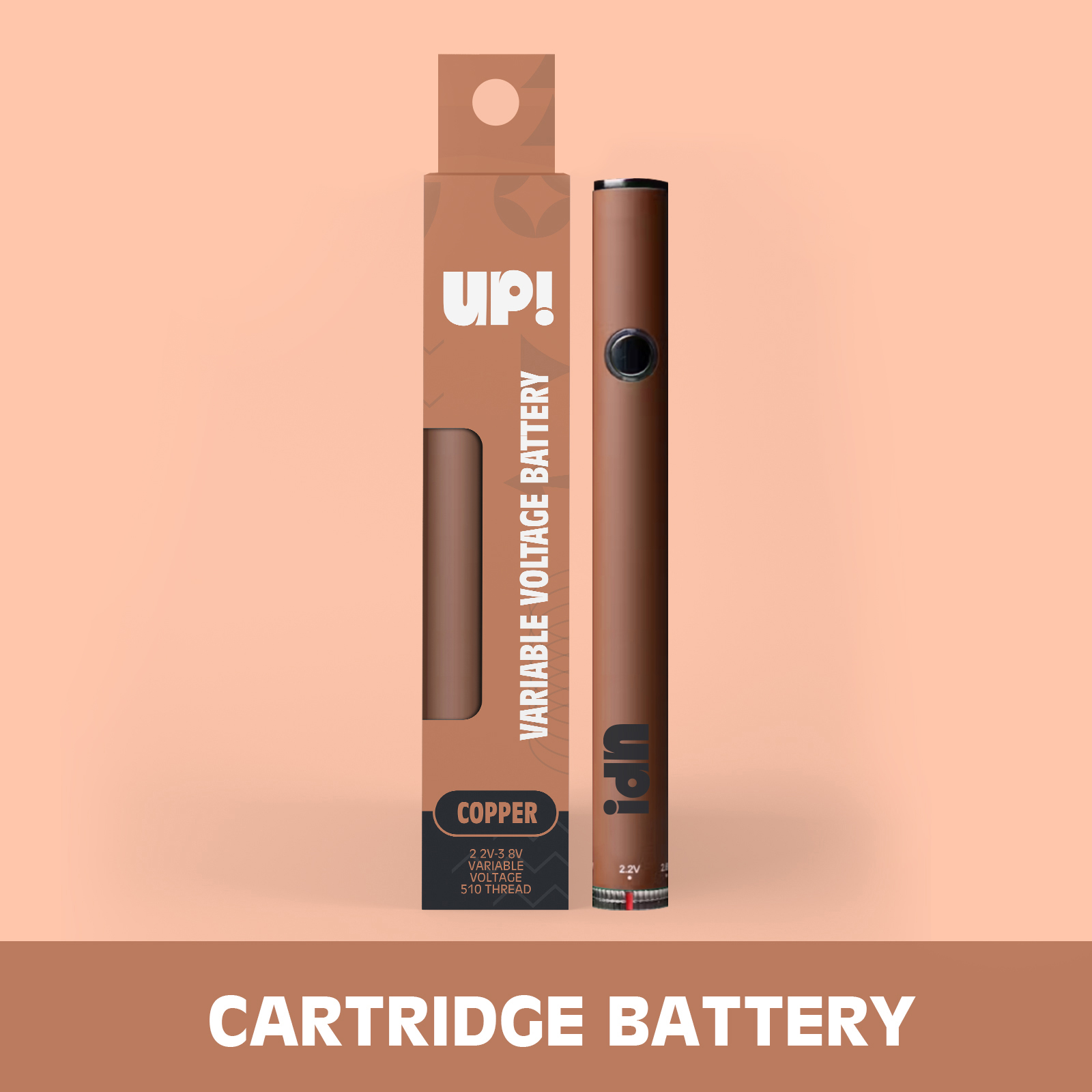 Photograph of product: (NEW) UP! -  510 Variable Battery (Copper)