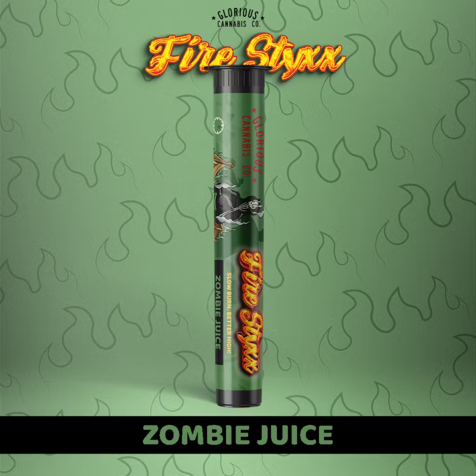 Photograph of product: 1g Infused Pre-Roll | Zombie Juice | Fire Styxx