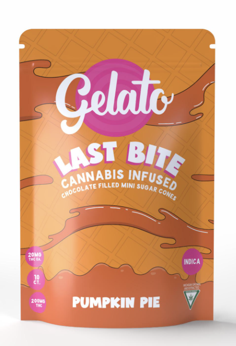Photograph of product: Pumpkin | 200mg "Last Bite" Mini Sugar Cones