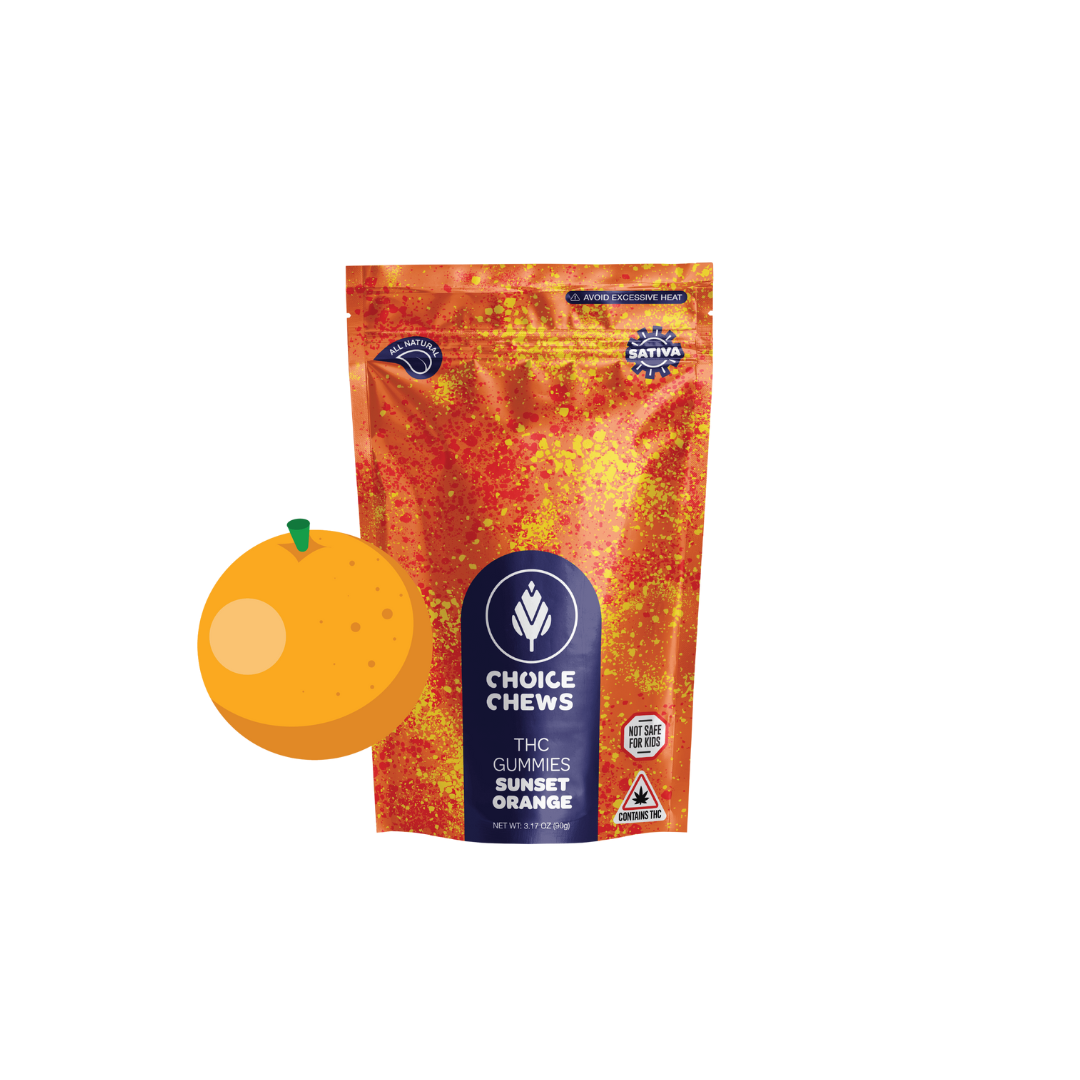 Photograph of product: Sunset Orange | Gummy | 100mg | 20pk