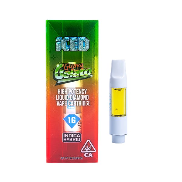 Photograph of product: Iced - Guava Gelato - Liquid Diamond Vape Cartridge - 1g *B2G1 EVERYDAY* - 1g Cart