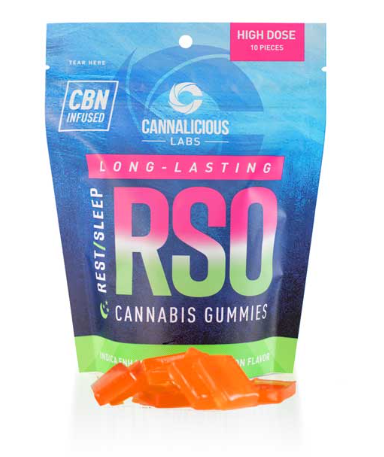 Photograph of product: CANNALICIOUS | Edible | Gummies | RSO | Blueberry | 200mg