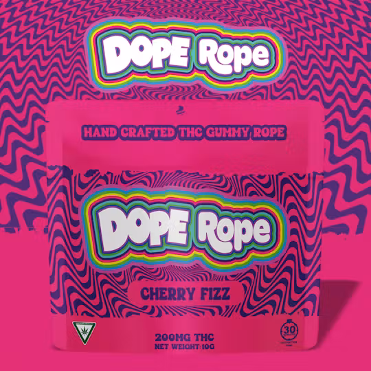 Photograph of product: Dope Rope - Gummies - Cherry Fizz - 200mg