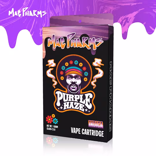 Photograph of product: Mac Pharms - Purple Haze - Vape Cart