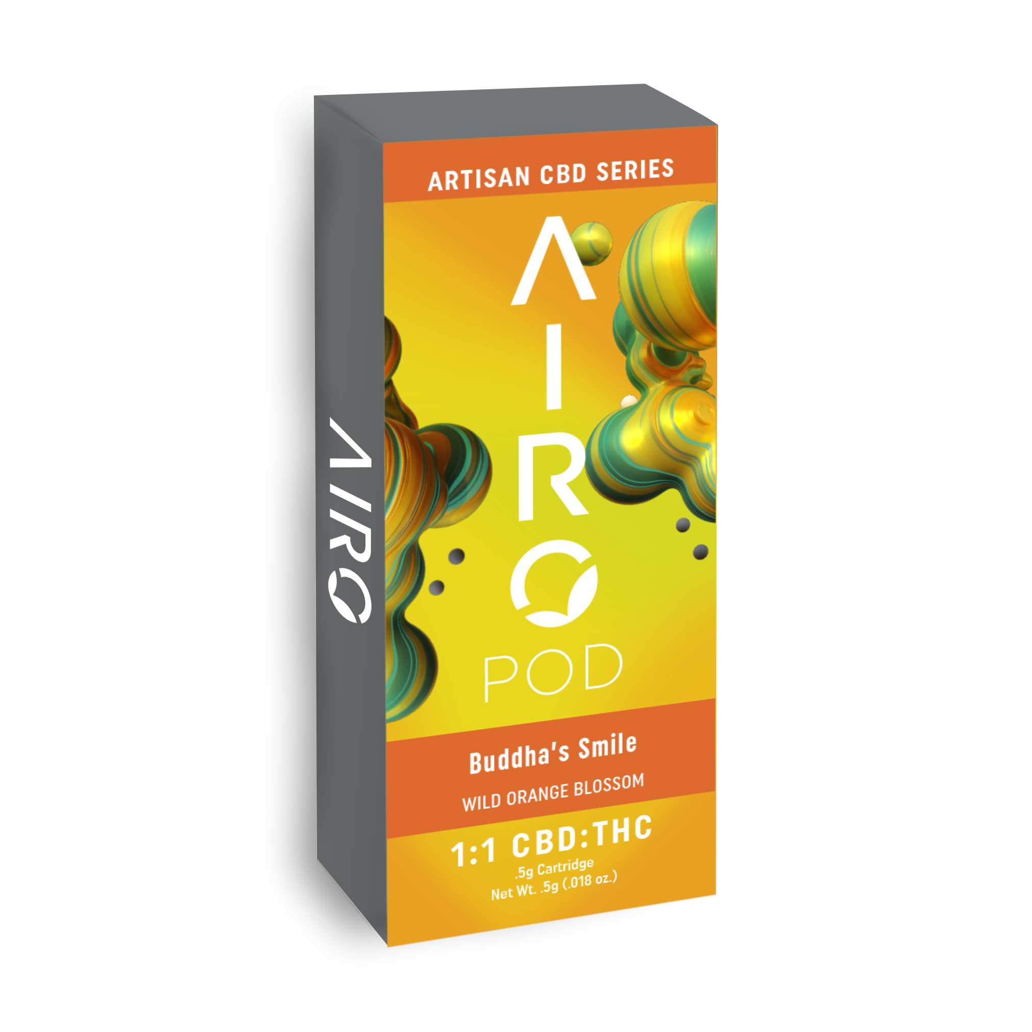 Photograph of product: Airo Buddha's Smile (H) 1:1 CBD:TH-oui Cartridge 1g