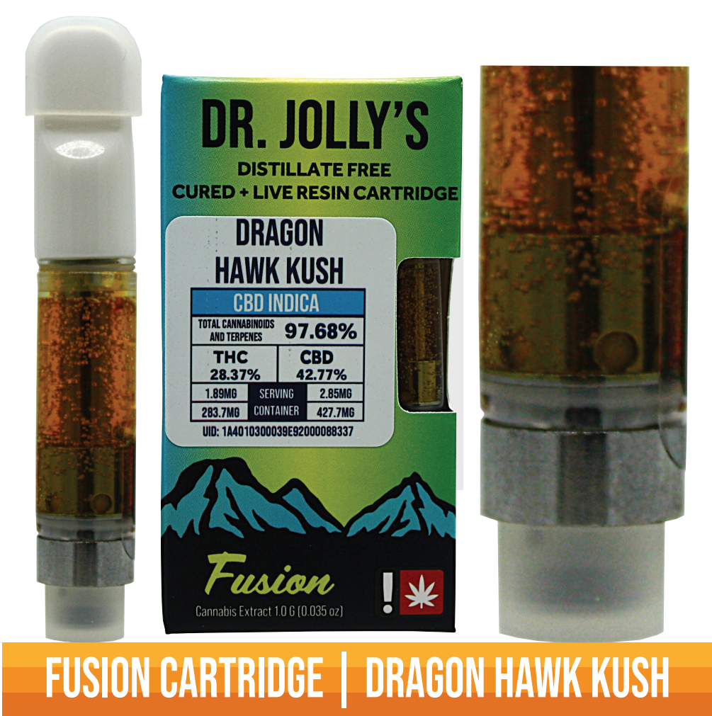 Photograph of product: Dr. Jolly's 1g Cart | Dragon Hawk Kush High CBD