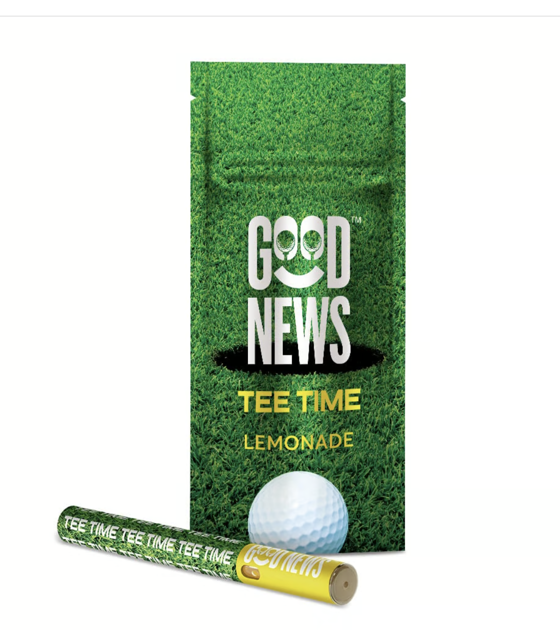 Photograph of product: 500mg Disposable | Tee Time | Good News